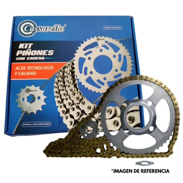 Kit Arrastre Cassarella Akt Nkd 125 4 Huecos (Pt38/Pd14C/428H/120/C) Dorada